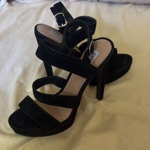 Steve Madden Black Strappy Heels